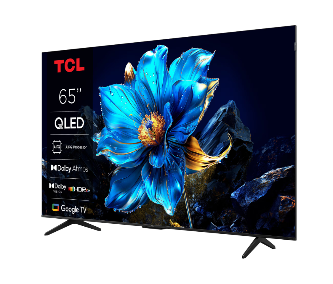 Televizor TCL QLED 65P7K, 164 cm, Smart Google TV, 4K, Clasa F