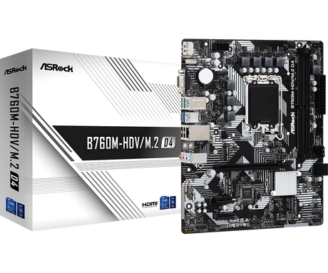Placa de baza Asrock B760M-HDV/M.2 DDR4, 2x DDR4
