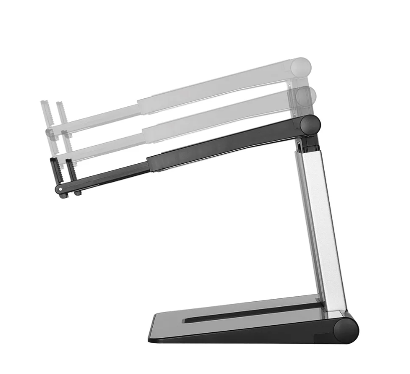 Stand laptop Neomounts NSLS200; pentru display-uri cu diagonale 10"-17", greutate maxima suportata 5kg, tilt; culoare argintiu. Garantie 5 ani