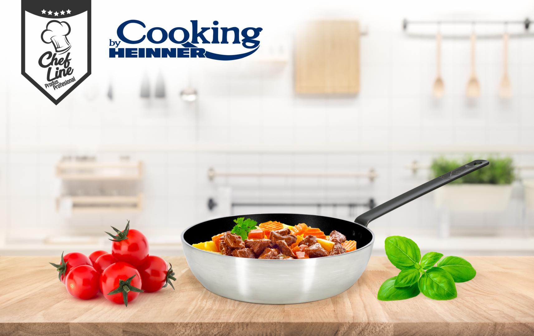 TIGAIE WOK PROFESIONALA 28*8 CM, CHEF LINE, COOKING BY HEINNER