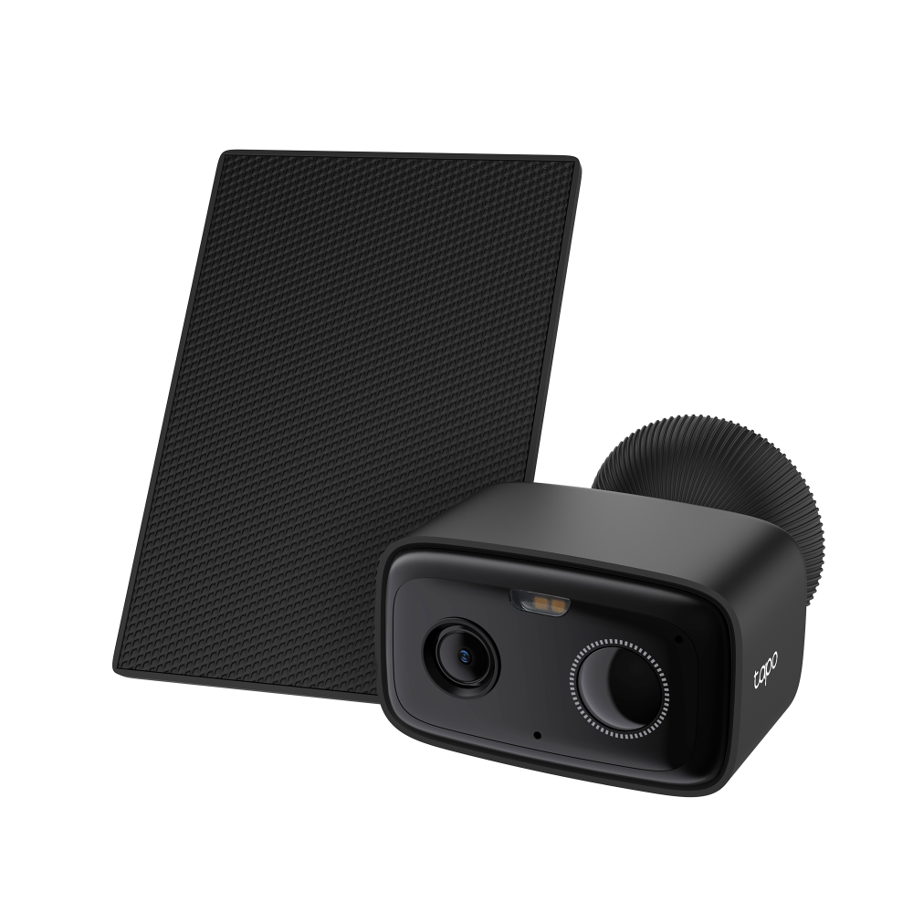 Tapo Solar-Powered Security Camera Kit, Image Sensor: 1/3" Progressive Scan CMOS Sensor, Lens: Focal Length: 3.16mm ±5%, 1080P 2MP (1920×1080 px), frame rate 15 fps