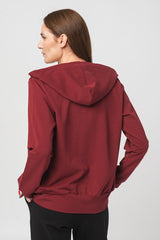 HANORAC COTON CASUAL FEMEI BURGUNDY-XS