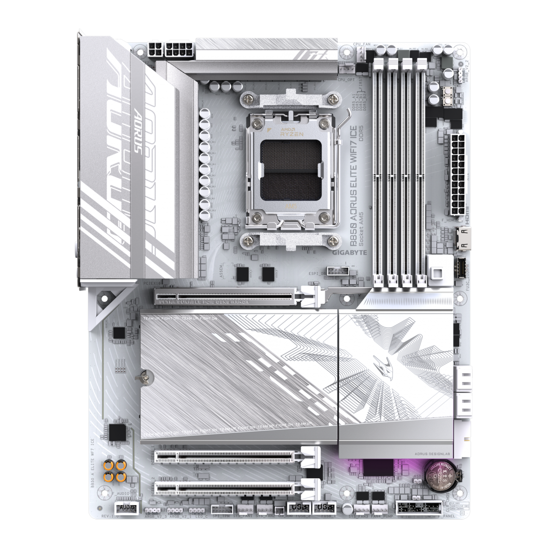 Placa de baza Gigabyte B850 AORUS ELITE WIFI7 ICE, Socket AM5, DDR5, ATX