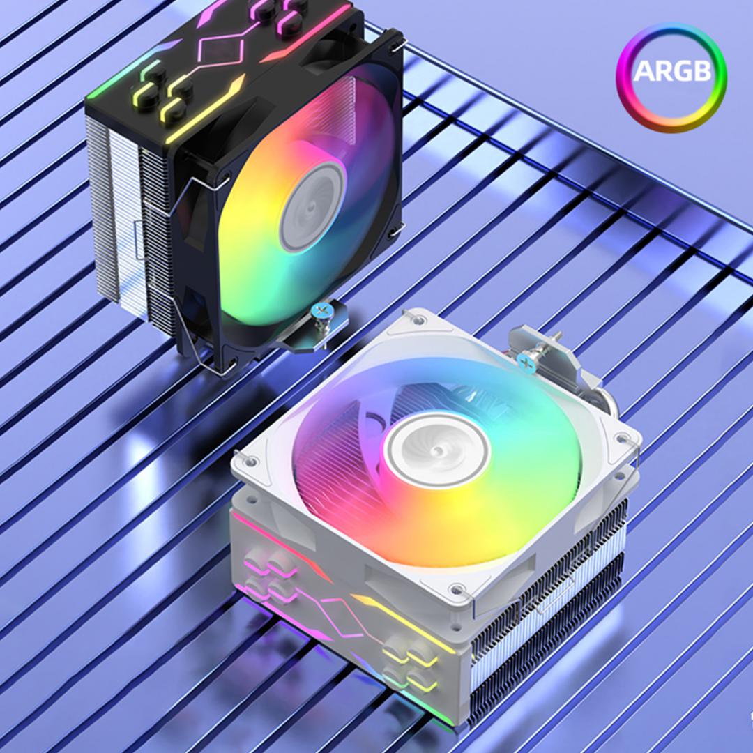 Cooler CPU Serioux CC120ARGB, dimensiuni 120x120x25mm, viteza ventilator 800-1800±200RPM, TDP: 180 - 200W, durata de viata 30 000 ore, iluminare LED, suporta toate seriile INTEL CPU & AMD