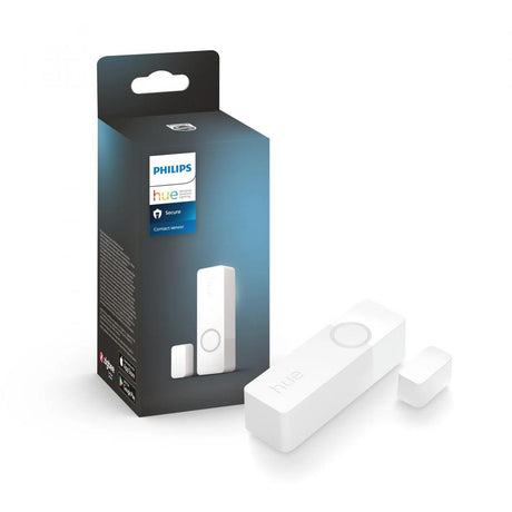 Senzor de contact Philips Hue Secure, Zigbee, automatizare lumini ,montare usi/ferestre, IP20, 70x22x20mm, Alb, baterie CR2