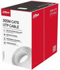 Cablu UTP CAT6,Conductor de cupru de înaltă puritate, fără oxigen, alimentare prin Ethernet,Manta exterioara PVC personalizata; Certificare CE CPR Clasa de ignifugare Eca, 305M, culoare: alb.