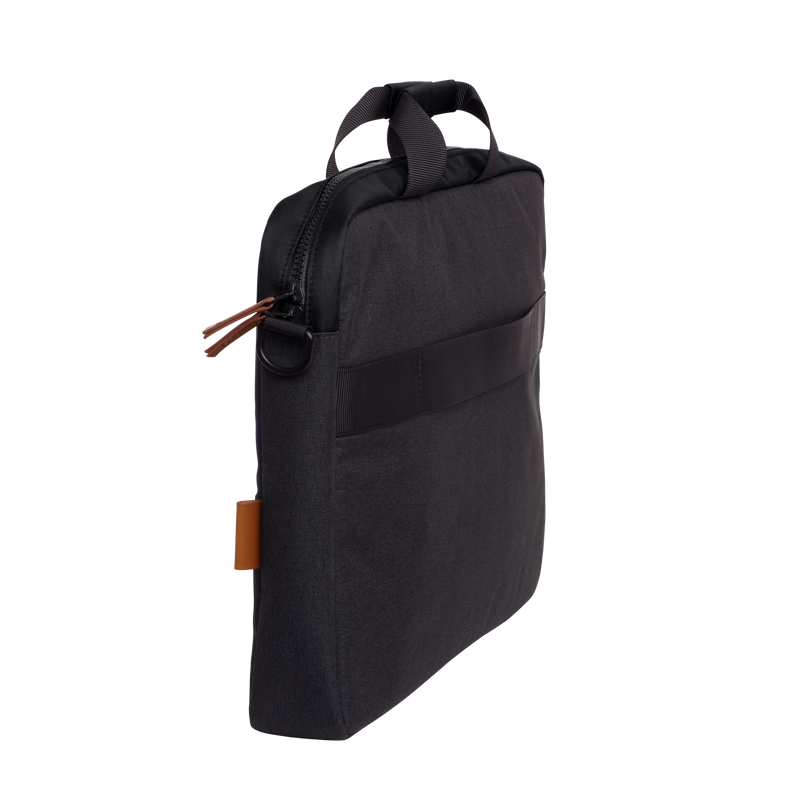 Geanta laptop Trust Lisboa, pentru laptopuri cu diagonala pana in 16",2 compartimente, material POM, RPET Polyester, RPET, volum 2.1 L, negru