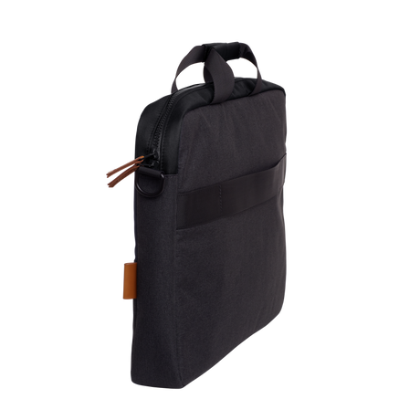 Geanta laptop Trust Lisboa, pentru laptopuri cu diagonala pana in 16",2 compartimente, material POM, RPET Polyester, RPET, volum 2.1 L, negru