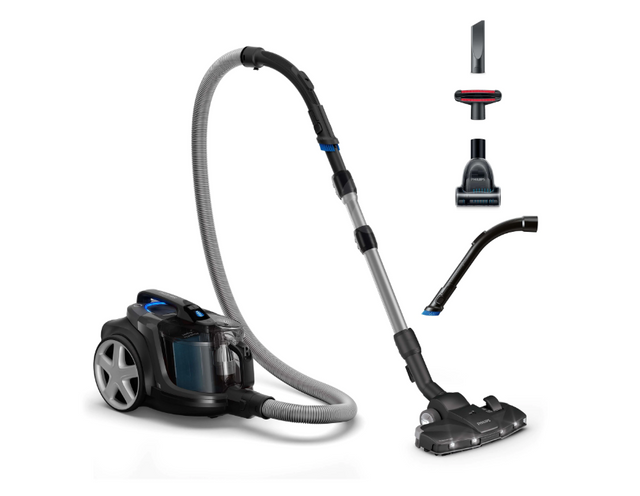 Aspirator fara sac Philips Seria 7000, tehnologie PowerCyclone 8, 900W, filtru alergenic H13, cap de aspirare Triactive + LED, perie miniTurbo pentru parul animalelor, sistem Allergy Lock