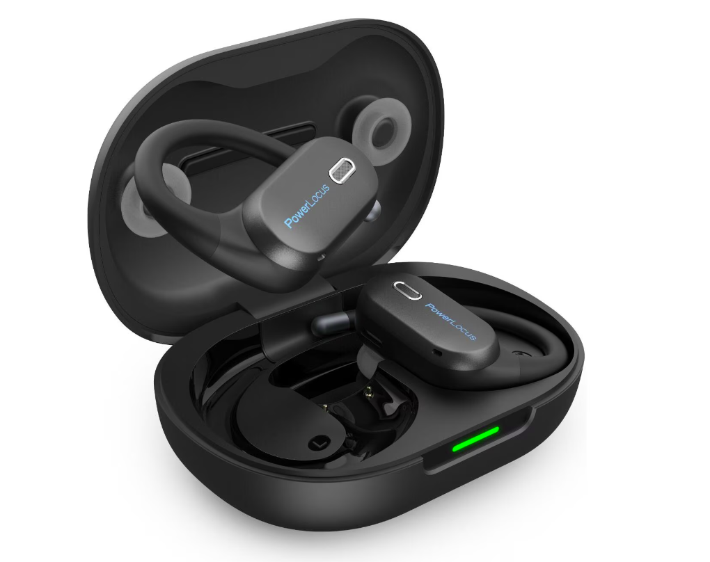 Casti In-ear POWERLOCUS Jumpy, Wireless, Negru