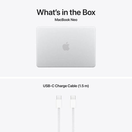 MacBook Neo 13" Retina/Apple A18 Pro (CPU 6-core, GPU 5-core, NeuralEngine16-core)/8GB/512GB - Touch ID - Silver - INT KB (No Adapter) - 2026