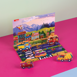PUZZLE DIN SPUMA EVA, MASINI SI SEMNE DE CIRCULATIE, 17 PIESE, PUEDO
