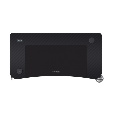 Masa gaming Trust GXT 710 Luminus Pro, iluminare RGB, greutate maxima suportata 150 kg, negru