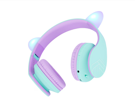 Casti Over-ear PowerLocus KidsCats, wireless, Multicolor