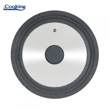 CAPAC STICLA CU MARGINE DIN SILICON AJUSTABILA PE 3 DIMENSIUNI 28/30/32 CM, COOKING BY HEINNER
