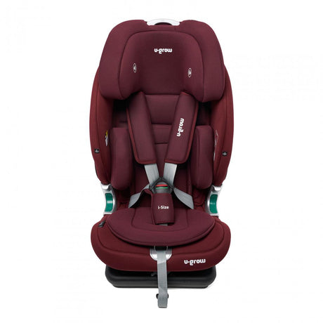 Scaun auto I-size U-Grow Goldfix Plus, isofix, 76-150 cm (9-36 kg), boxa bluetooth, rosu