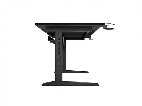 Birou gaming Genesis Holm Modular 180, material lemn/metal, reglabil pe inaltime 70 - 90 cm, iluminare RGB, management cabluri, negru