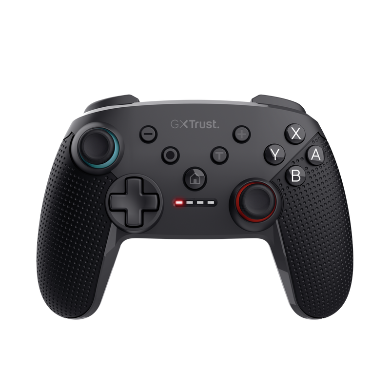 Controller wireless Trust Muta pentru consola Nintendo Switch, 15 butoane, controale: A, B, X, Y, L1, L2, L3, R1, R2, R3, reset, 8-way, start, select, d-input, negru