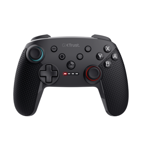 Controller wireless Trust Muta pentru consola Nintendo Switch, 15 butoane, controale: A, B, X, Y, L1, L2, L3, R1, R2, R3, reset, 8-way, start, select, d-input, negru
