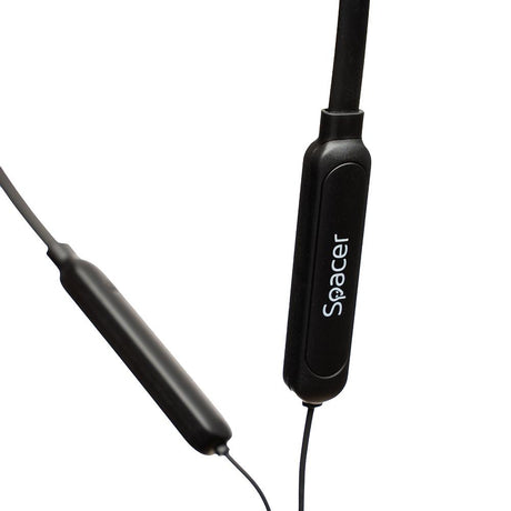 Casti Spacer wireless, in ear, fir de legatura si prindere magnetica, microfon pe fir, Bluetooth 5.0, autonomie de pana la 6 ore, timp de incarcare 2 ore, negru
