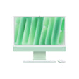 Apple iMAC 24" Retina 4.5k/ Apple M4 (CPU 10-core, GPU 10-core, Neural Engine 16-core)/16GB/256GB - Green - INT KB (2024)