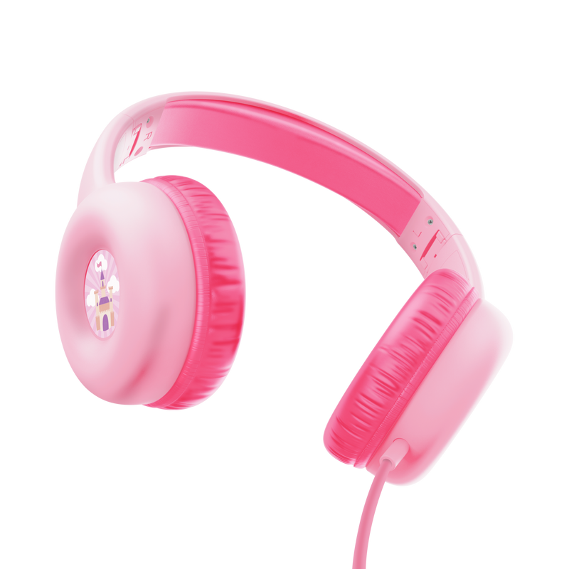 Casti Trust Nouna cu fir kids, frecventa raspuns 20 Hz - 20.000 Hz, senzitivitate 92 dB, roz