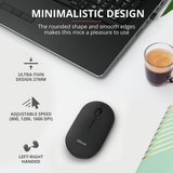 Mouse Trust Puck, Rechargeable Bluetooth, negru