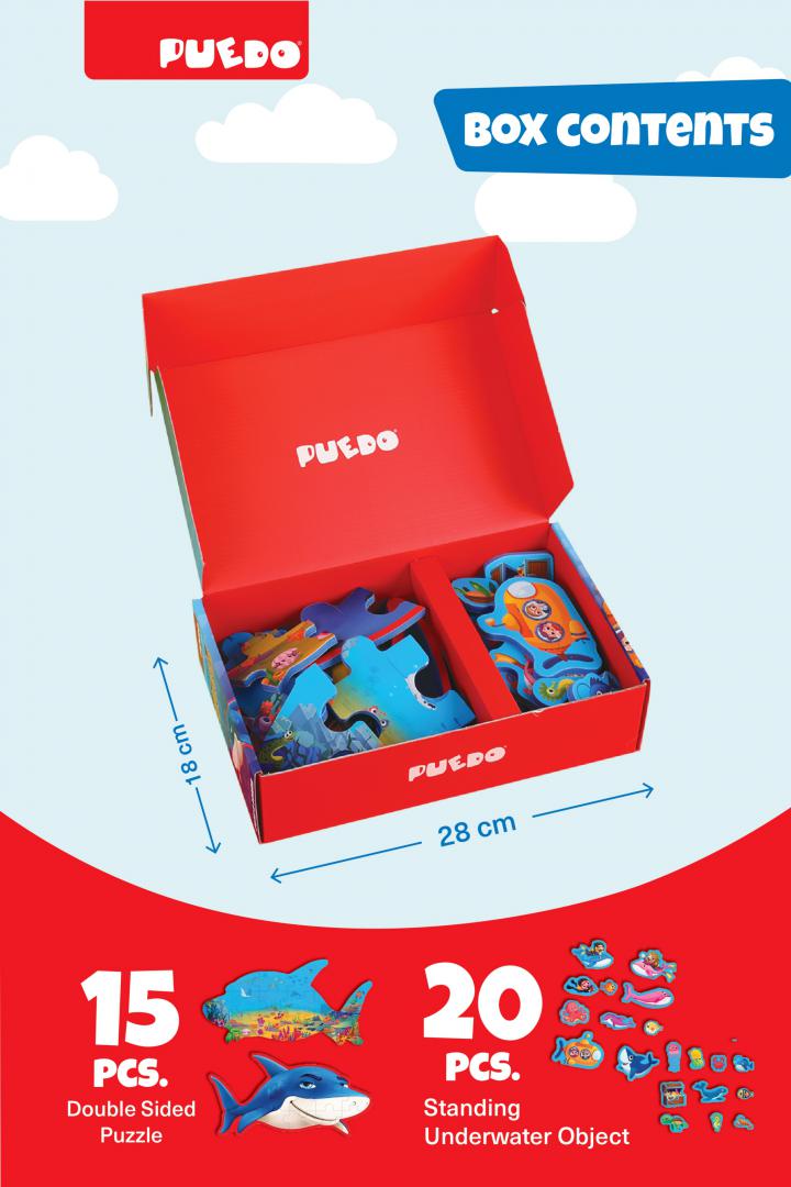 PUZZLE DIN SPUMA EVA, LUMEA MARINA, PUEDO