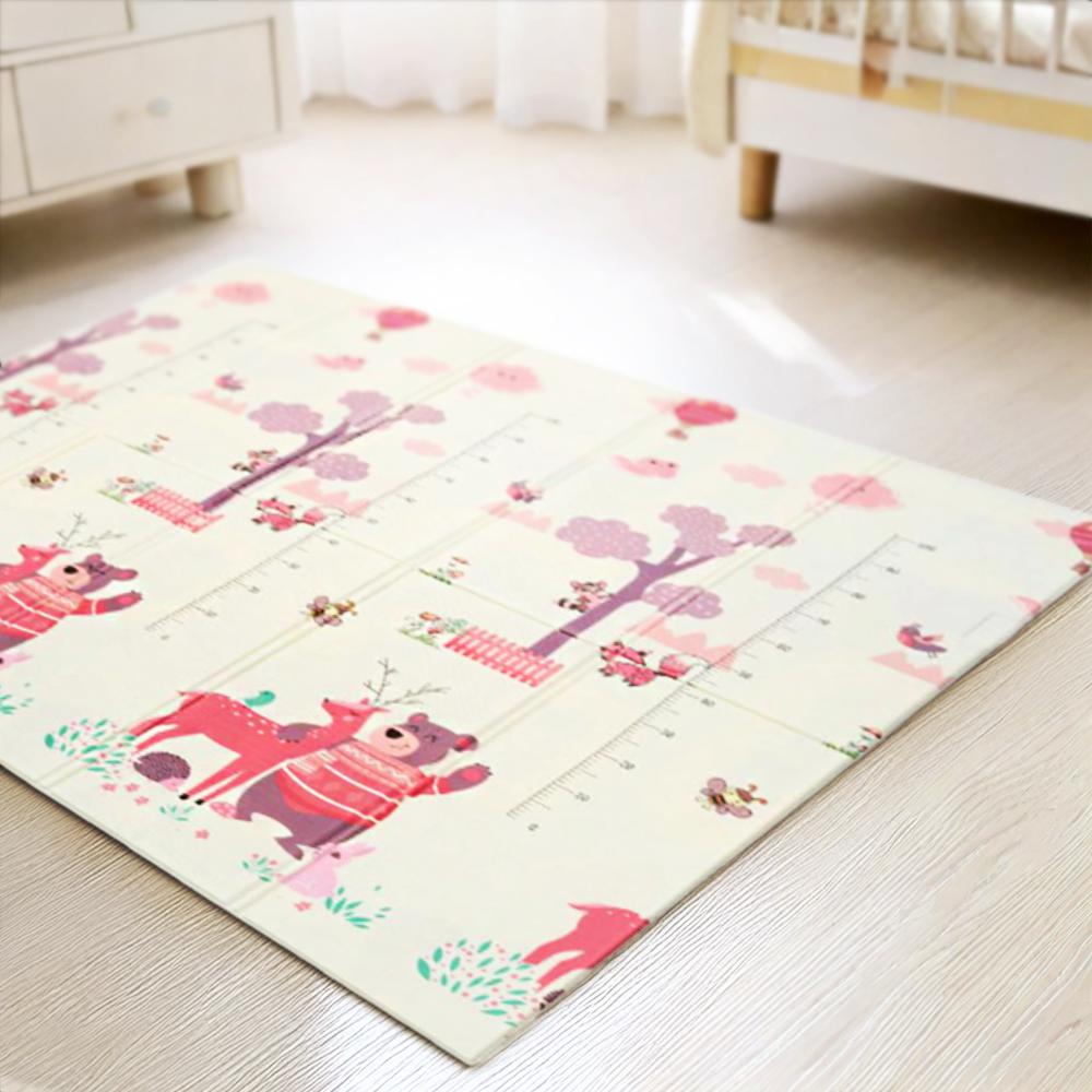 Covor de joaca pentru copii U-Grow, din spuma, pliabil, 2 fete, impermeabil, izolant, 180 x 200 x 1 cm