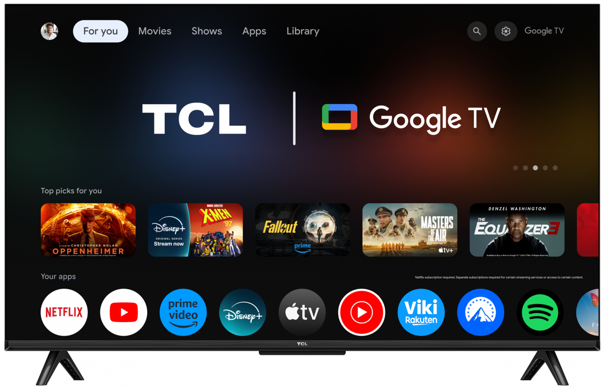 Televizor LED TCL 43P69K, 109 cm, 4K, Smart Google TV
