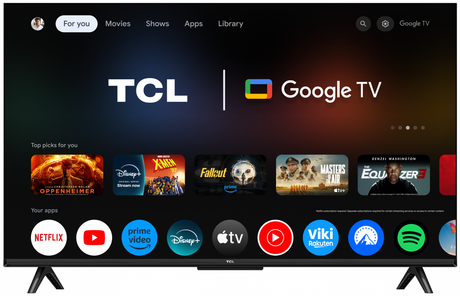 Televizor LED TCL 43P69K, 109 cm, 4K, Smart Google TV