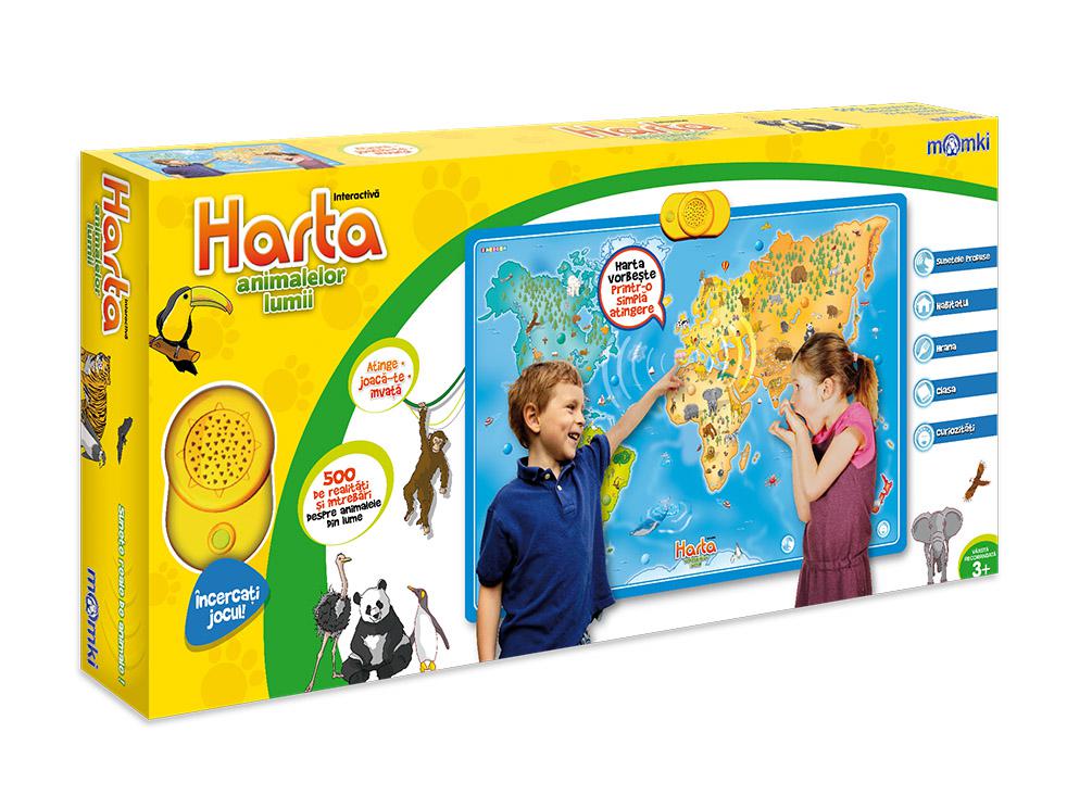 HARTA INTERACTIVA CU ANIMALE, MOMKI