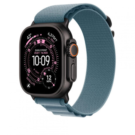 49mm Light Blue Alpine Loop - Large - Black Titanium Finish