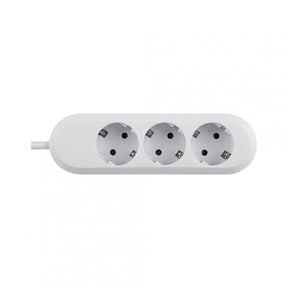 Prelungitor Bachmann SMART 3xCEE7/3, fara intrerupator, lungime cablu 5m, H05VV-F 3G1.5, alb, nedemontabil