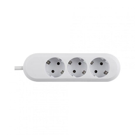 Prelungitor Bachmann SMART 3xCEE7/3, fara intrerupator, lungime cablu 5m, H05VV-F 3G1.5, alb, nedemontabil