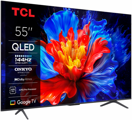 Televizor TCL QLED 55P81K, 139 cm, Smart Google TV, 4K