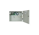 Sursa de alimentare pentru sisteme de detectie incendiu 24V/3A in cutie  metalica, loc pentru 2 acumulatori 12V/18A. Sursele sunt certificate EN 54-4, Vds; EN 12101-10;