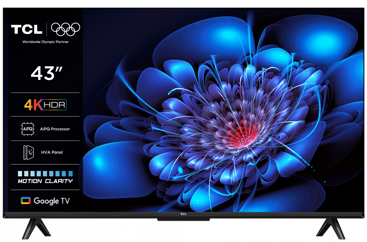Televizor LED TCL 43P69K, 109 cm, 4K, Smart Google TV