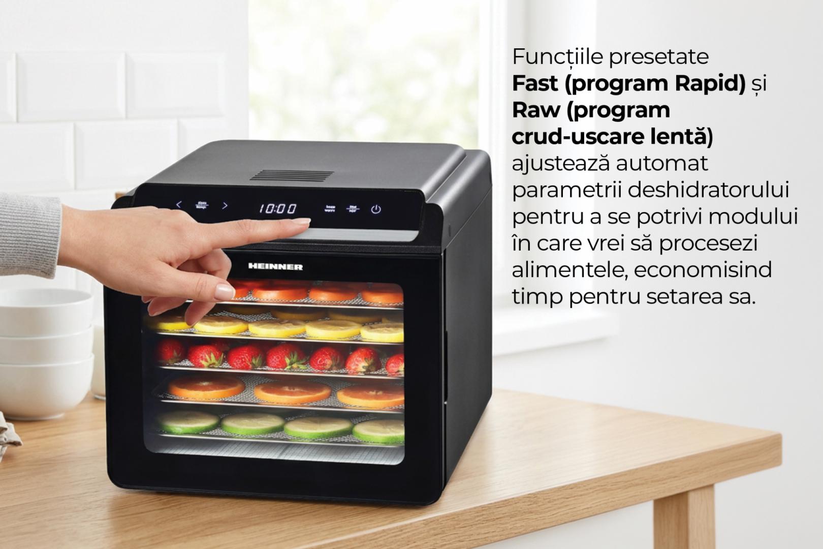 DESHIDRATOR FRUCTE SI LEGUME HEINNER NATUREDRY HFD-KD600BK