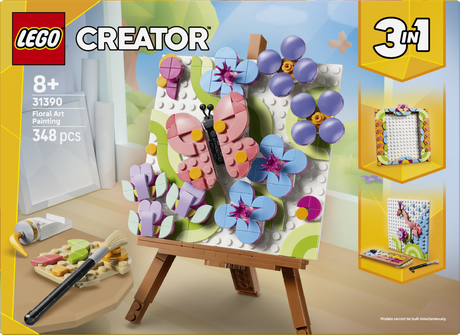 TABLOU DECORATIV CU ARTA FLORALA LEGO31390
