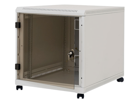 Rack de podea 19" Triton 12U 600x800mm usa fata sticla panouri laterale/spate detasabile sectiuni pentru ventilatie activa, sectiuni acces cabluri sus/jos/spate IP30 gri