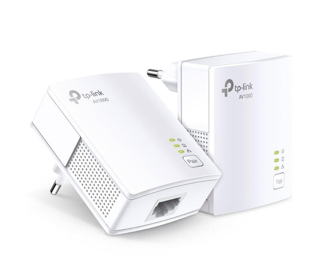 TP-Link Kit AV1000 Powerline Gigabit, Standarde si protocoale: HomePlug AV2, HomePlug AV, IEEE 1901, IEEE 802.3, IEEE 802.3u, IEEE 802.3ab, interfata: 1 x Gigabit Ethernet Port, Aria de acoperire: 300m circuit electric.