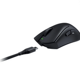Mouse Razer DeathAdder V3 HyperSpeed EU, rezolutie 26000 DPI, senzor Focus X Optical, 8 butoane programabile, durata de viata baterie pana la 100 de ore in 1000 Hz si pana la 20 de ore in 8000 Hz, negru