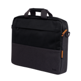 Geanta laptop Trust Lisboa, pentru laptopuri cu diagonala pana in 16",2 compartimente, material POM, RPET Polyester, RPET, volum 2.1 L, negru