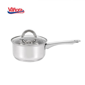 CASEROLA INOX CU CAPAC 16x7.5 CM, 1.5 L, MIKA