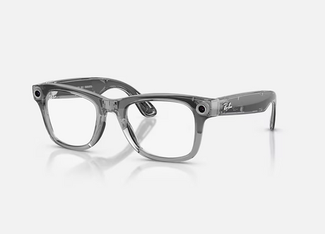 Ray-Ban Meta Wayfarer Gen 2 AI Glasses Shiny Transparent Grey/Sapphire Transitions RW4012 6840MF 53