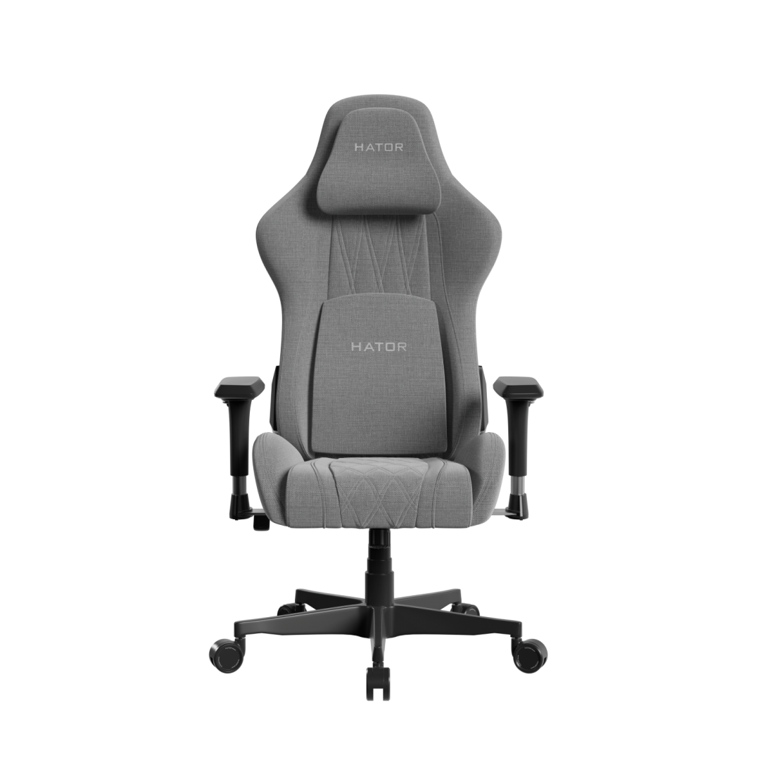 Scaun Gaming Hator Darkside 3M Fabric, pana in 120 kg, Gri
