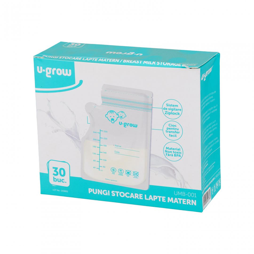 Pungi stocare lapte matern 30buc UMB-001, U-Grow