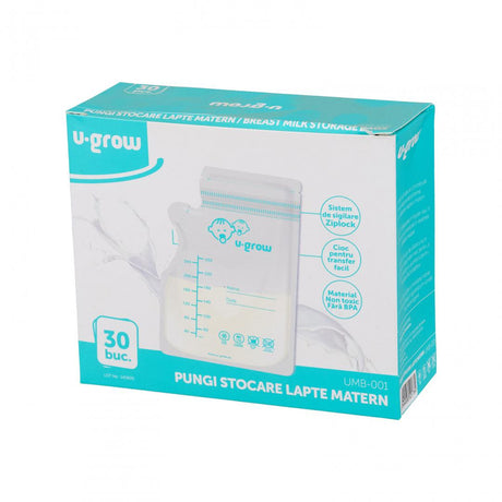 Pungi stocare lapte matern 30buc UMB-001, U-Grow