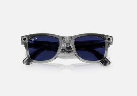 Ray-Ban Meta Wayfarer Gen 2 AI Glasses Shiny Transparent Grey/Sapphire Transitions RW4012 6840MF 53